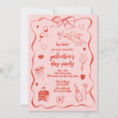 Saint-Valentin Invitation à thème de Saint-Valenti (Devant)