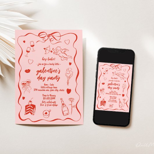 Saint-Valentin Invitation à thème de Saint-Valenti