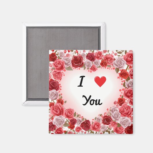 Saint Valentin Je t'aime Magnet (Recto/Verso)