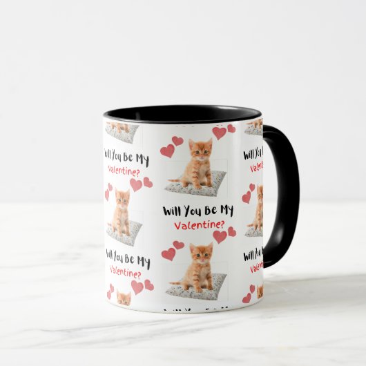 Saint Valentin Kitten Mug (Devant droit)