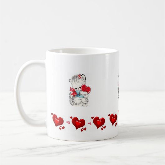 Saint Valentin Kitten Mugs (Gauche)