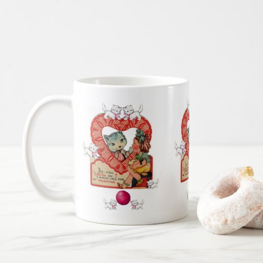 Saint Valentin Kittens Mugs (Avec donut)