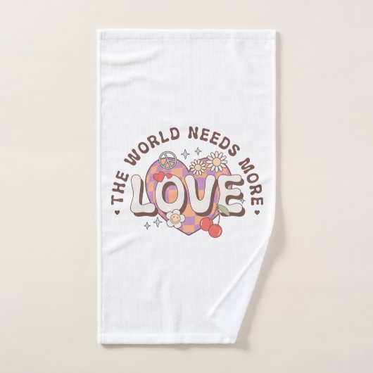 Saint-Valentin Le Monde a Besoin de Plus d'Amour (Serviette à main)