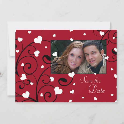 Saint Valentin Mariage Photo Enregistrer les carte (Dos)