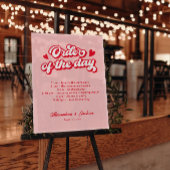 Saint Valentin Mariage rouge et rose Ordre du jour