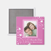Saint Valentin Mariage Sauvez la Date Photo Magnet (Recto/Verso)