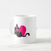 Saint Valentin Mug de Kitty Noir (Devant gauche)