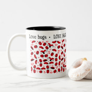 Saint-Valentin Mug Fun Love Bugs rouge