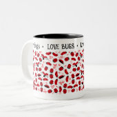 Saint-Valentin Mug Fun Love Bugs rouge (Devant gauche)