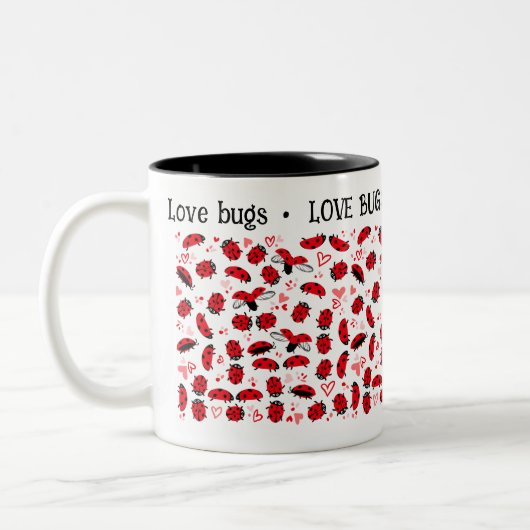 Saint-Valentin Mug Fun Love Bugs rouge (Gauche)
