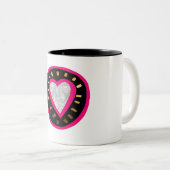 Saint Valentin Mug Modèle de coeur moderne (Devant droit)