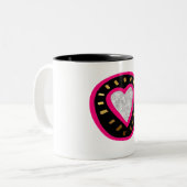 Saint Valentin Mug Modèle de coeur moderne (Devant gauche)