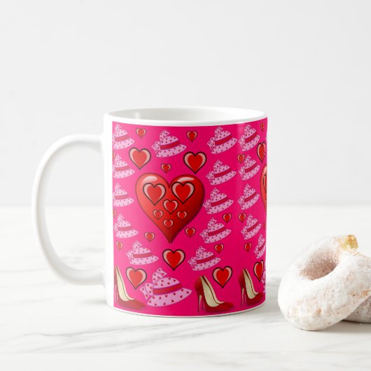 Saint Valentin Mug Mugs (Avec donut)