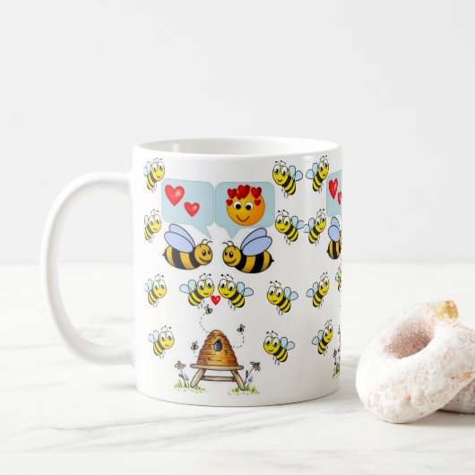Saint Valentin Mug Mugs (Avec donut)
