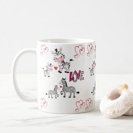 Saint Valentin Mug Mugs (Avec donut)