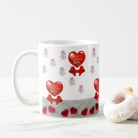 Saint Valentin Mug Mugs (Avec donut)