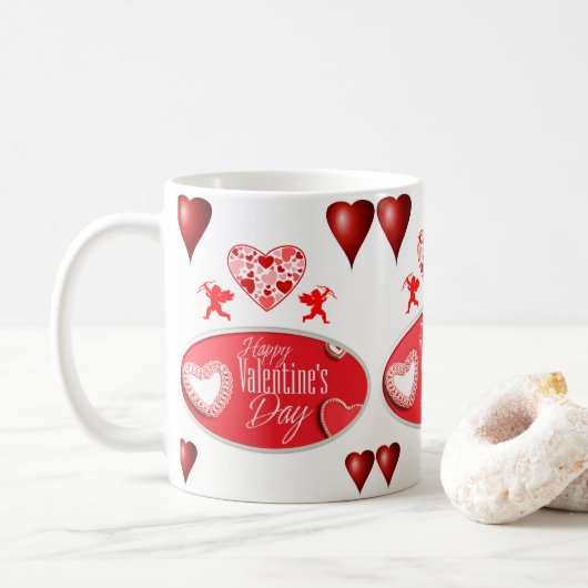 Saint Valentin Mug Mugs (Avec donut)