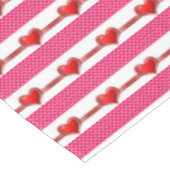 Saint Valentin Nappe aux Coeurs Rose et Blanc (Angle)