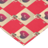 Saint-Valentin Nappe Rose et Coeur rouge (Angle)