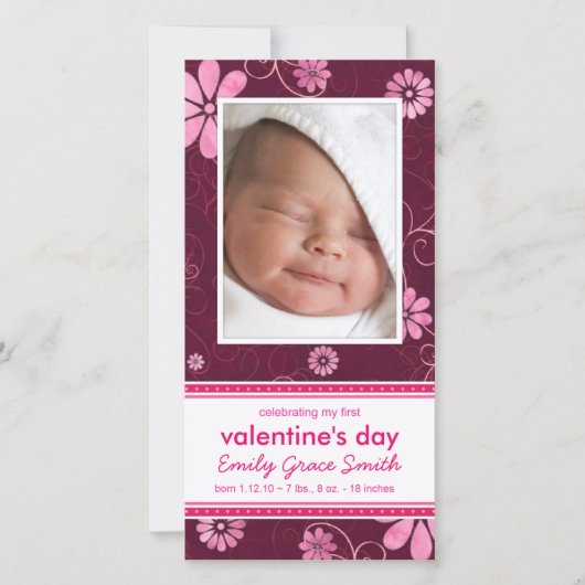Saint Valentin - Nouveau Faire-part bébé (Devant)