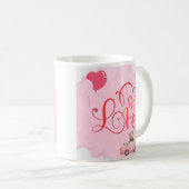 Saint Valentin Ours Pink Mug (Devant droit)