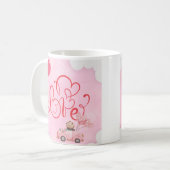Saint Valentin Ours Pink Mug (Devant gauche)