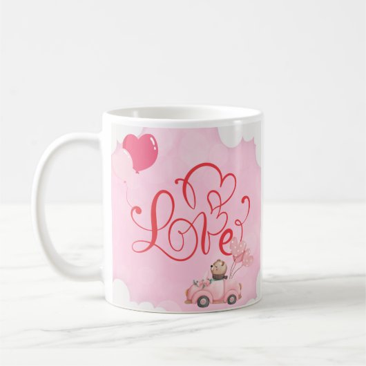Saint Valentin Ours Pink Mug (Gauche)