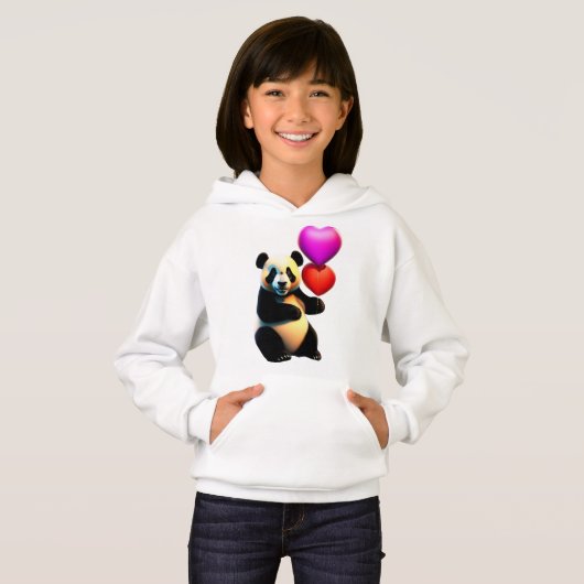 Saint Valentin, Panda & Heart Balloon, Saint Valen (Devant entier)