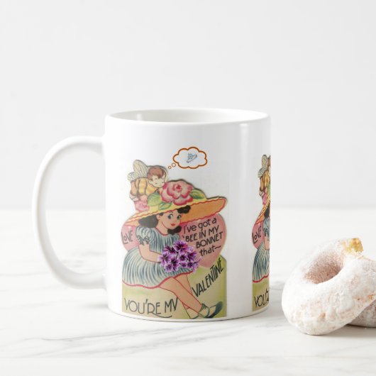 Saint-Valentin Penser Fiançailles Ring Mugs (Avec donut)