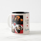 Saint Valentin photo collage Mug (Devant gauche)