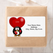 Saint Valentin Pingouin Étiquette (En situation)