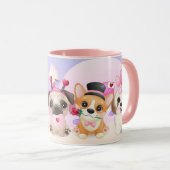 Saint Valentin Pups Mug (Devant droit)