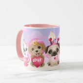 Saint Valentin Pups Mug (Devant gauche)