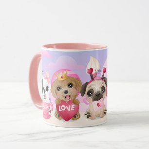 Saint Valentin Pups Mug
