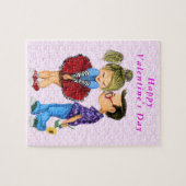 Saint Valentin Puzzle de cadeaux d'amour avec mign (Horizontal)