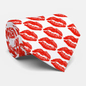Saint Valentin Red Lips Cravate hommes (Roulé)