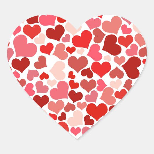 Saint Valentin Red Love Hearts Stickers (Devant)