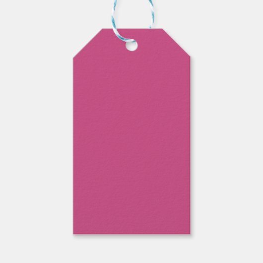 "Saint-Valentin Rose" Étiquette Cadeau Rose Uni (Devant)