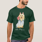 Saint-Valentin Rose Silky Terrier T-Shirt (Devant)