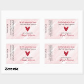 Saint Valentin Rouge Coeur Rouge Étiquettes de sav (Feuille)