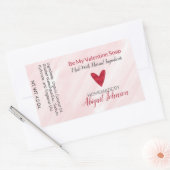 Saint Valentin Rouge Coeur Rouge Étiquettes de sav (Enveloppe)