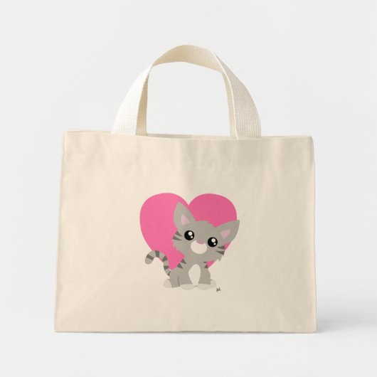 Saint Valentin Sac fourre-tout Grey Kitty (Devant)