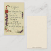 Saint-Valentin Saluant les Cartes de Prière Religi (Devant / Derrière)