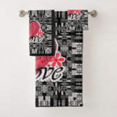 Saint Valentin sans couture Love gris blanc pâté r (En situation)