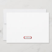 Saint Valentin Scrapbook Bleu Stripe Invitations (Dos)