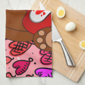 Saint Valentin Serviette à main de cuisine, ours e (Quart Plié)
