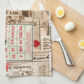 Saint Valentin Serviette de cuisine (Quart Plié)