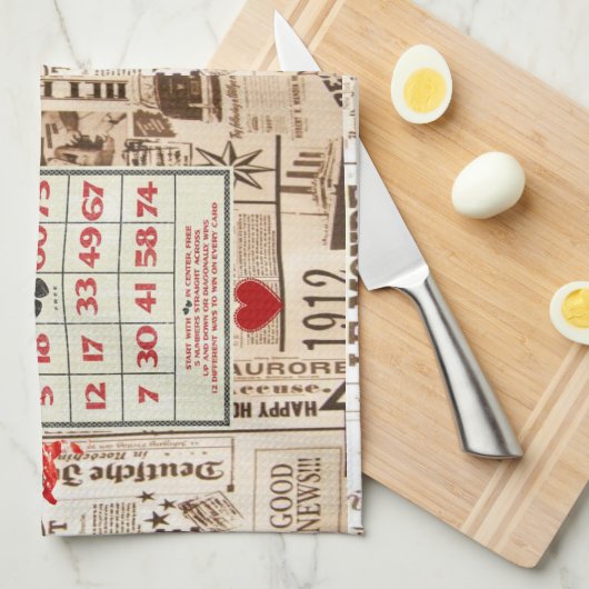 Saint Valentin Serviette de cuisine (Quart Plié)