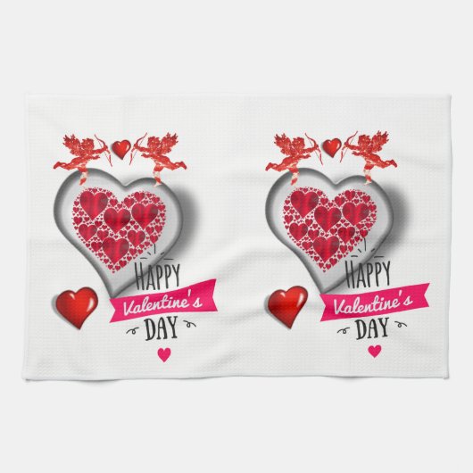 Saint Valentin Serviette de cuisine (Horizontal)