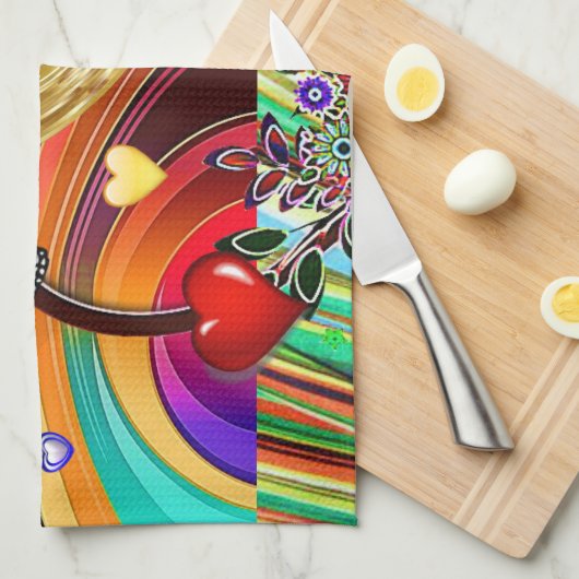 Saint Valentin Serviette de cuisine (Quart Plié)